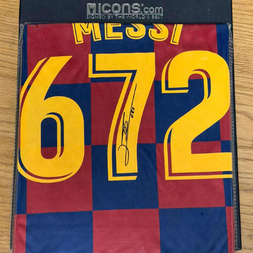 חולצה חתומה - מסי ברצלונה 672 גולים