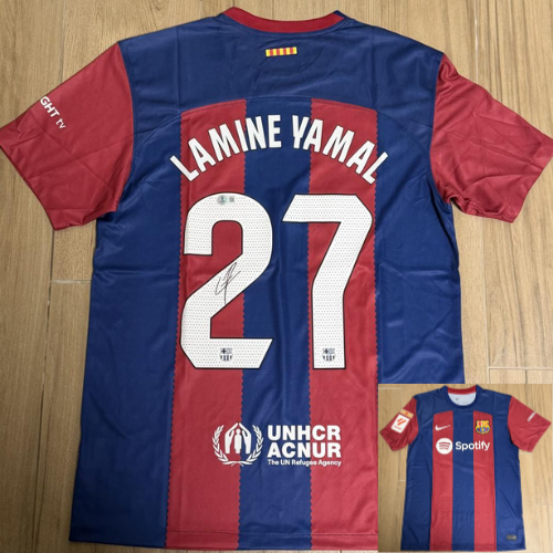 חולצה חתומה לאמין יאמל - ברצלונה (2022-23)