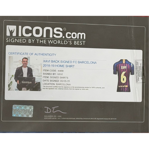 חולצה חתומה צ'אבי ברצלונה